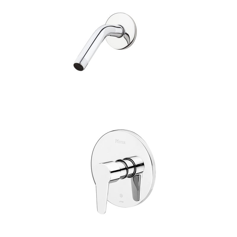 Pfister R890600 Pfirst Modern 1-Handle Shower Trim Only Less Showerhead, Polished Chrome - Image 1